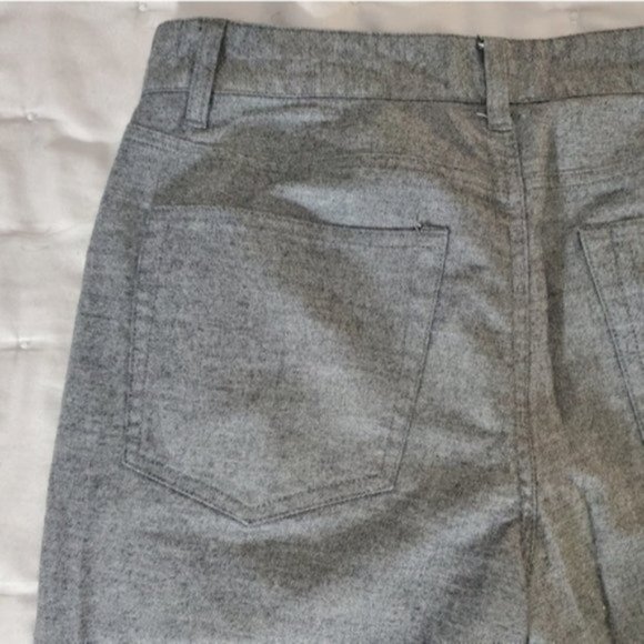Mens Heather Grey Cotton Trouser Dress Pants- Size 30 Waist - Picture 7 of 9